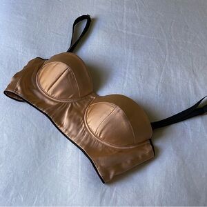 Peach pink balconette bra